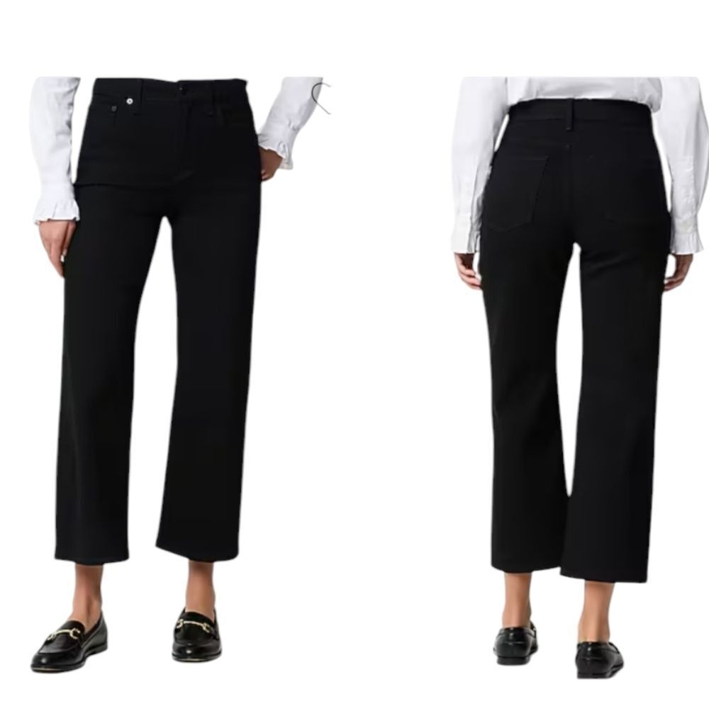 NWT J. Crew Wide Leg Crop Jean Black Tall Size 28T